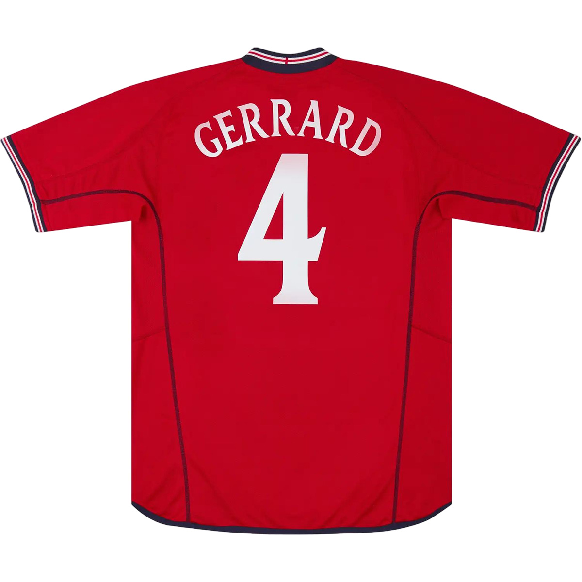 Gerrard #4 Retro England Away Jersey World Cup 2002