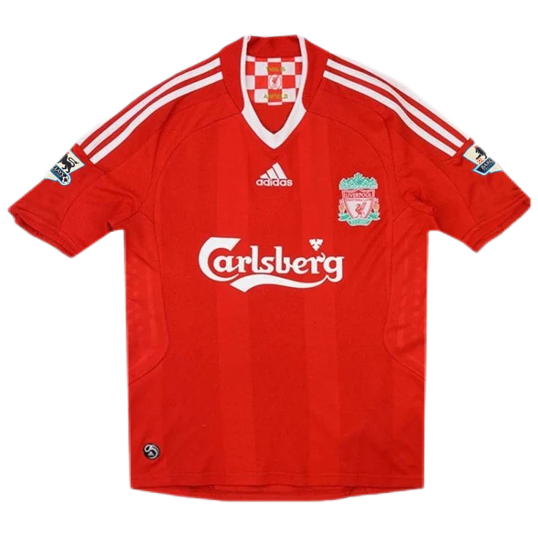 Gerrard #8 Retro Liverpool Home Jersey 2008/09 (back view)