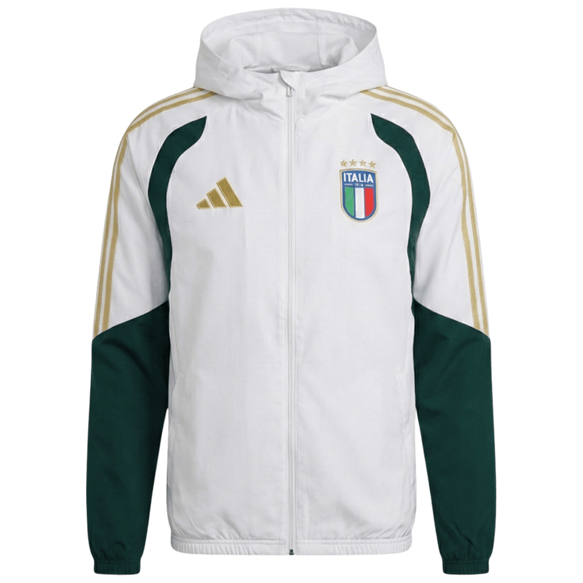Italy Windbreaker Hoodie Jacket White 2026 (back view)