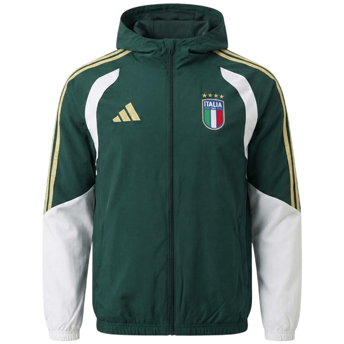 Italy Windbreaker Hoodie Kit(Top+Pants) Green 2026 (back view)
