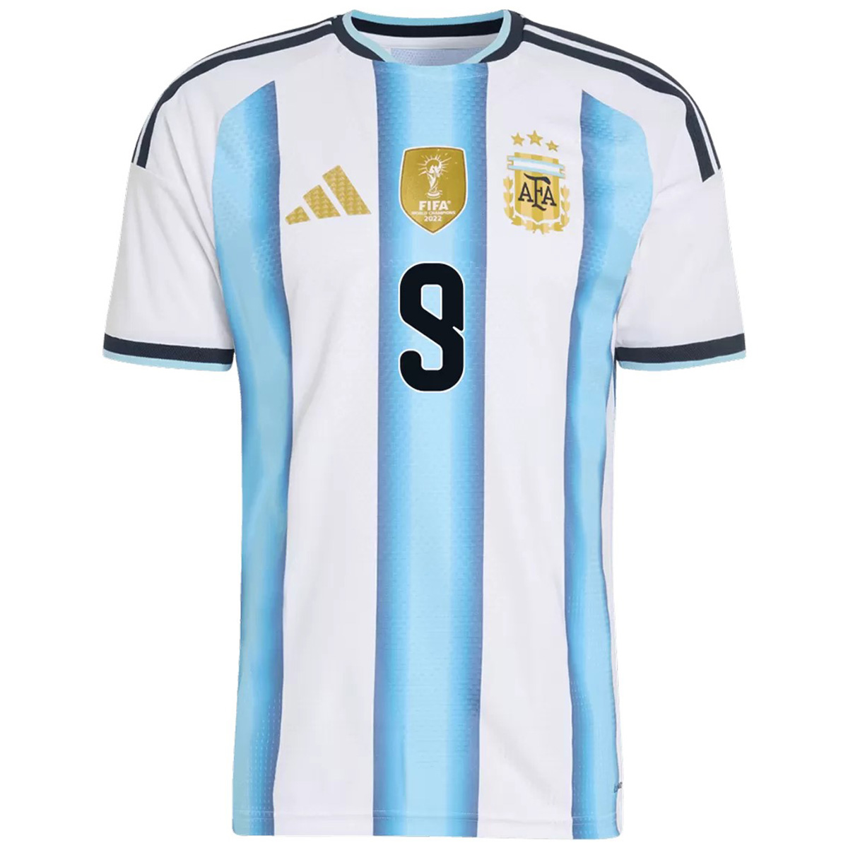 J.ÁLVAREZ #9 Argentina Home Match Jersey Player Version 2025/26 (back view)