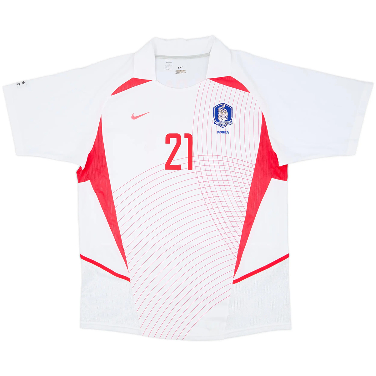 J S Park #21 Retro South Korea Away Jersey World Cup 2002 (back view)