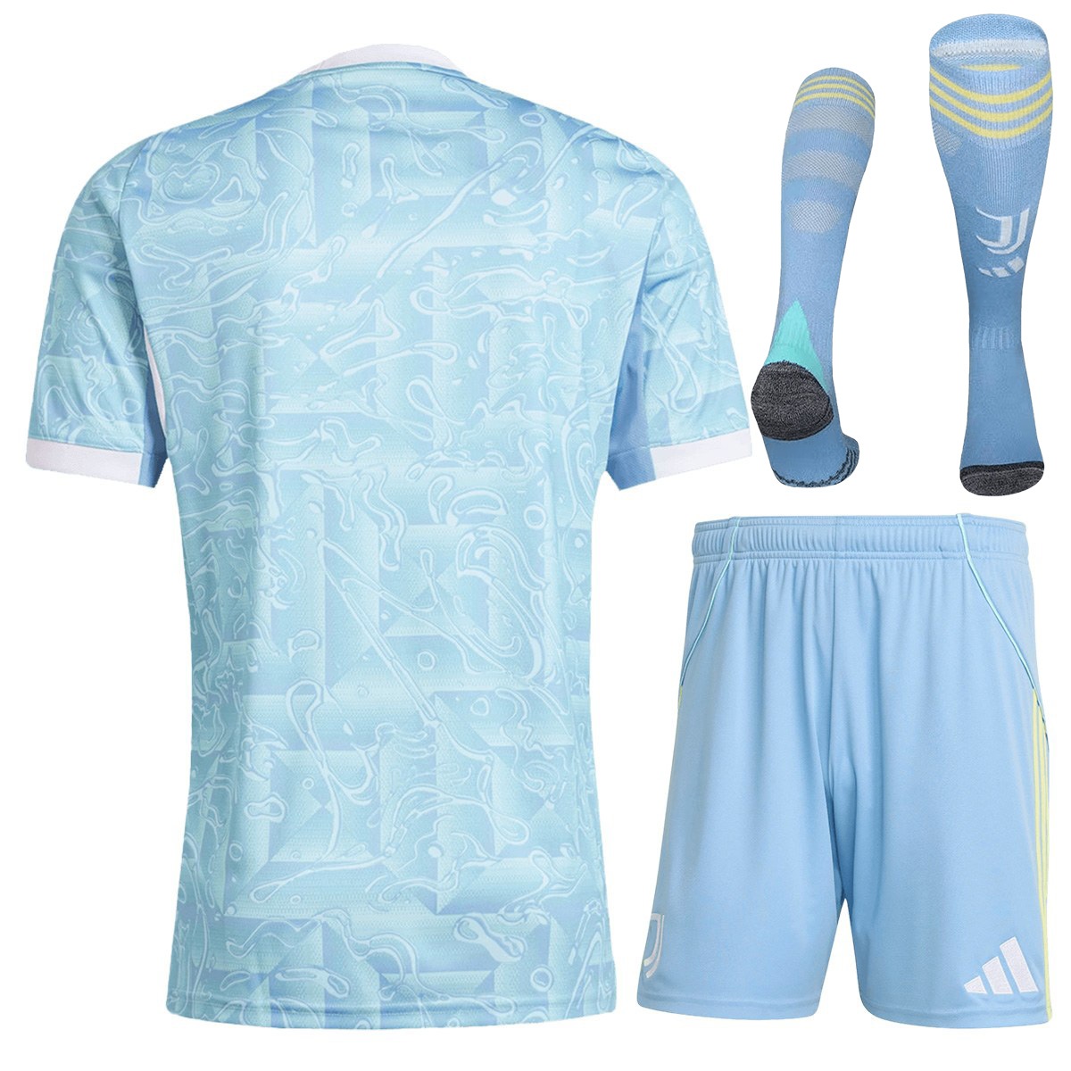 Juventus Away Jersey Full Kit 2025/26 (back view)