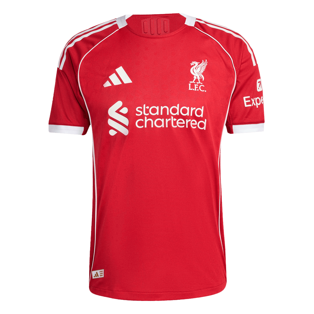 KERKEZ #6 Liverpool Home Match Jersey Player Version 2025/26 (back view)
