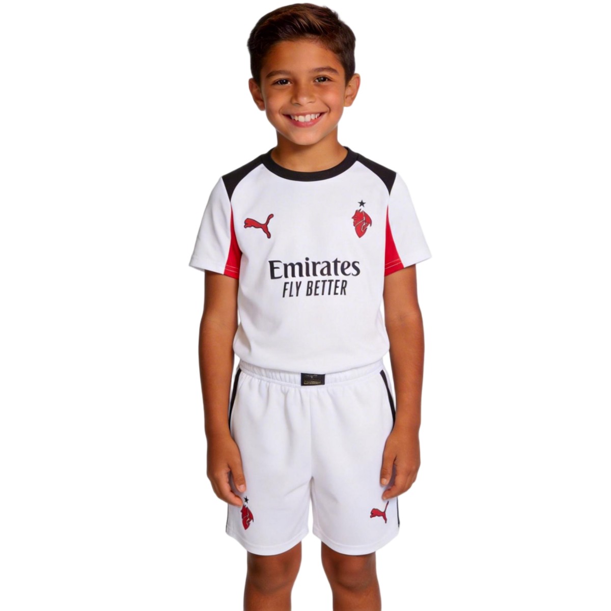 Kids AC Milan Away Jersey Kit 2025/26