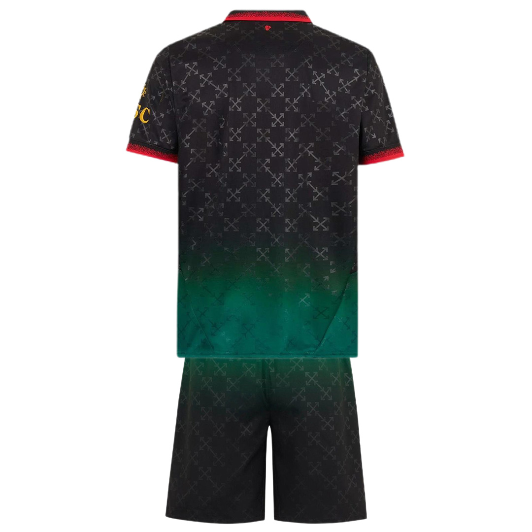 Kids AC Milan Fourth Kit 2024/25 (back view)