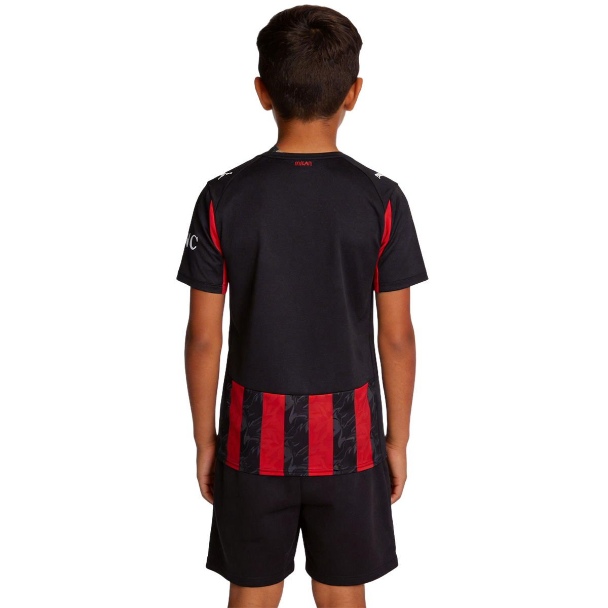 Kids AC Milan Home Jersey Kit 2025/26 (back view)