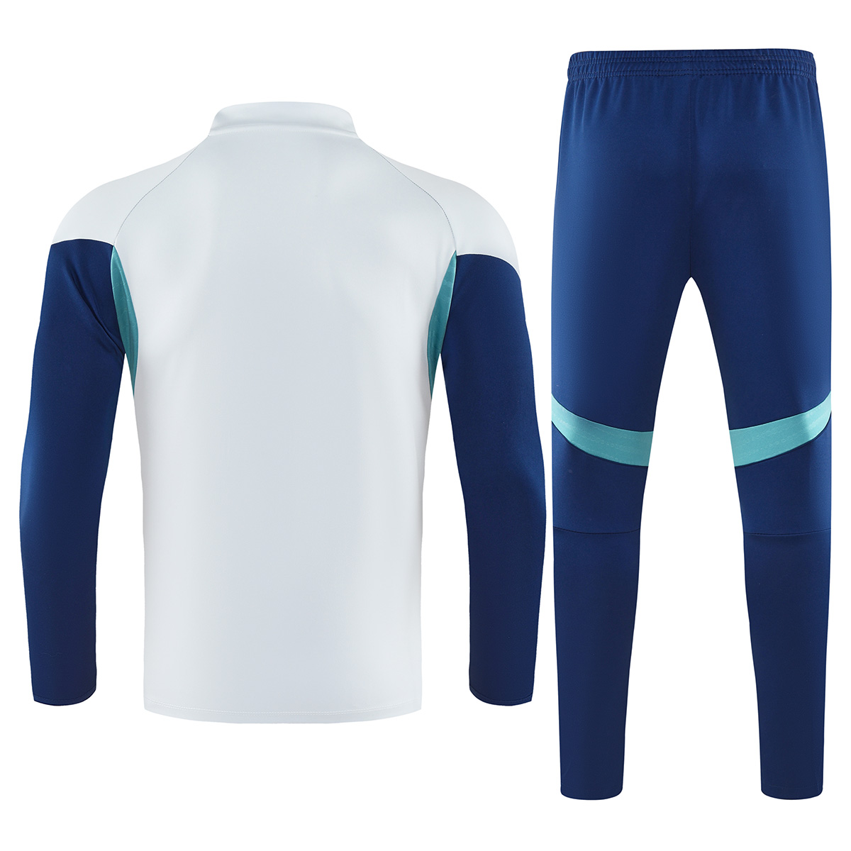 Kids Arsenal 1/4 Zipper Sweat Kit(Top+Pants) Gray 2025/26 (back view)