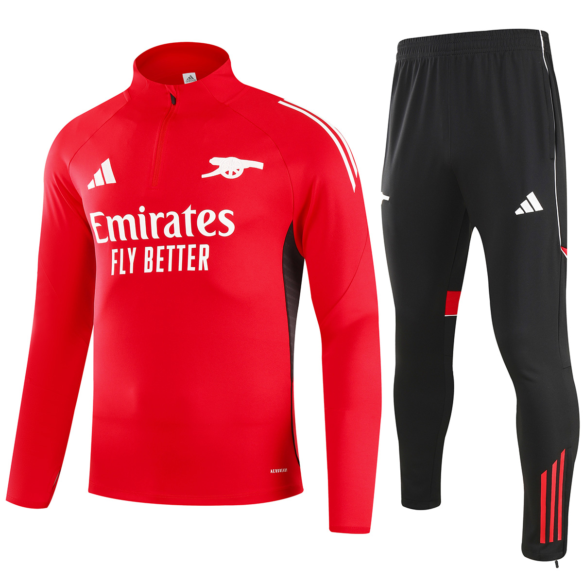 Kids Arsenal 1/4 Zipper Sweat Kit(Top+Pants) Red 2025/26