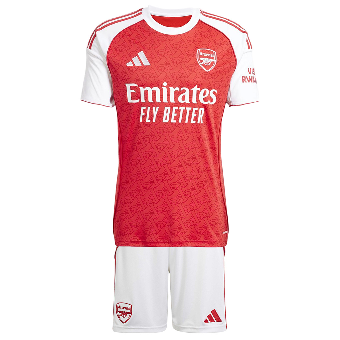 Kids Arsenal Home Jersey Full Kit 2025/26 (back view)
