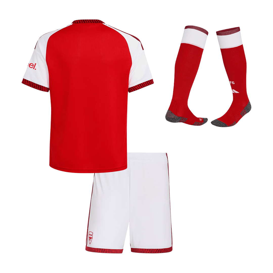 Kids Arsenal Home Jersey Full Kit 2026/27 (back view)