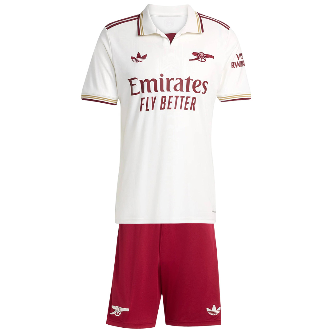 Kids Arsenal Third Jersey Kit 2025/26 (back view)