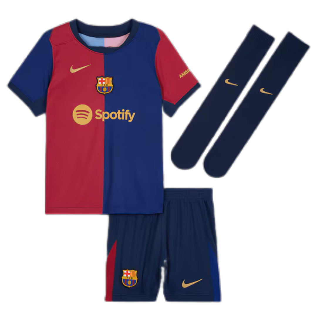 Kids Barcelona Home Full Kit 2024/25 (back view)