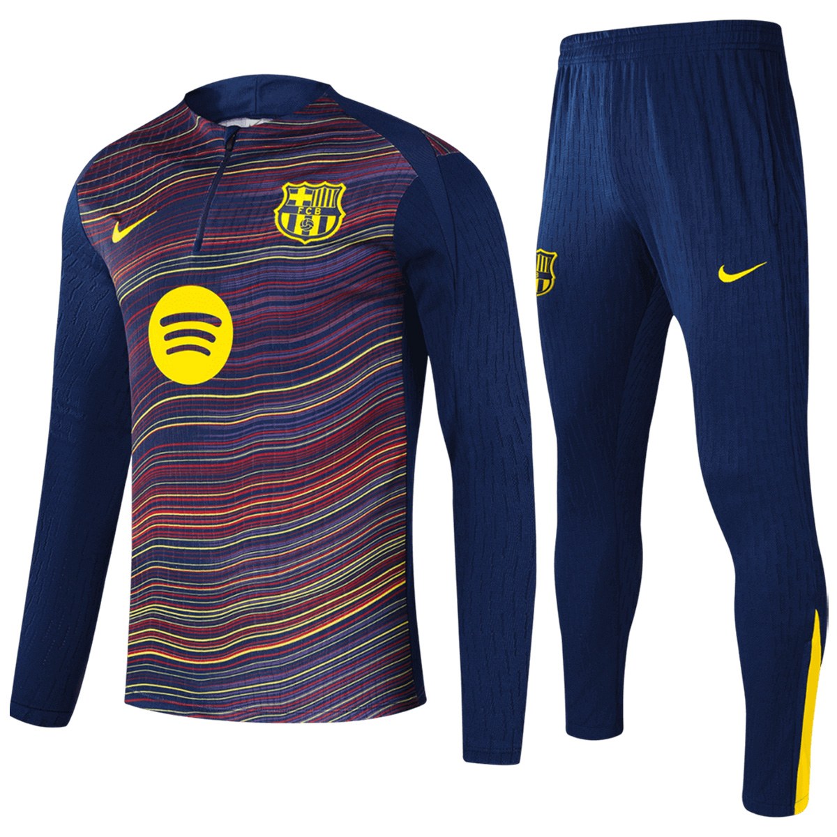 Kids Barcelona Zipper Sweatshirt Kit(Top+Pants) Colorful 2025/26