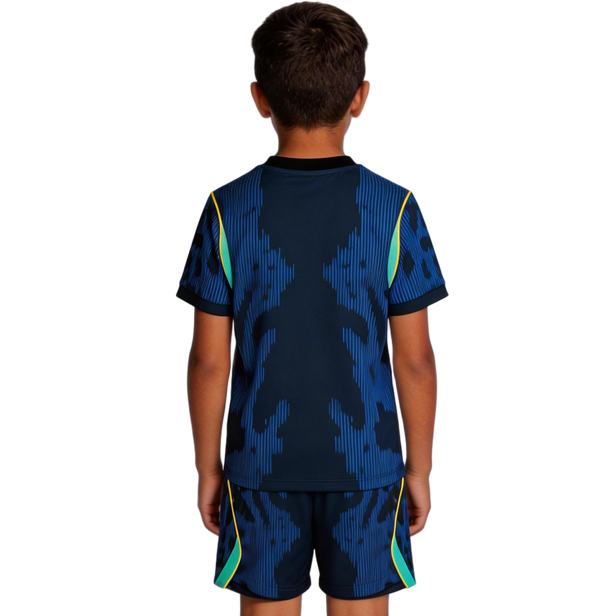 Kids Brazil Away Jersey Kit World Cup 2026 (back view)