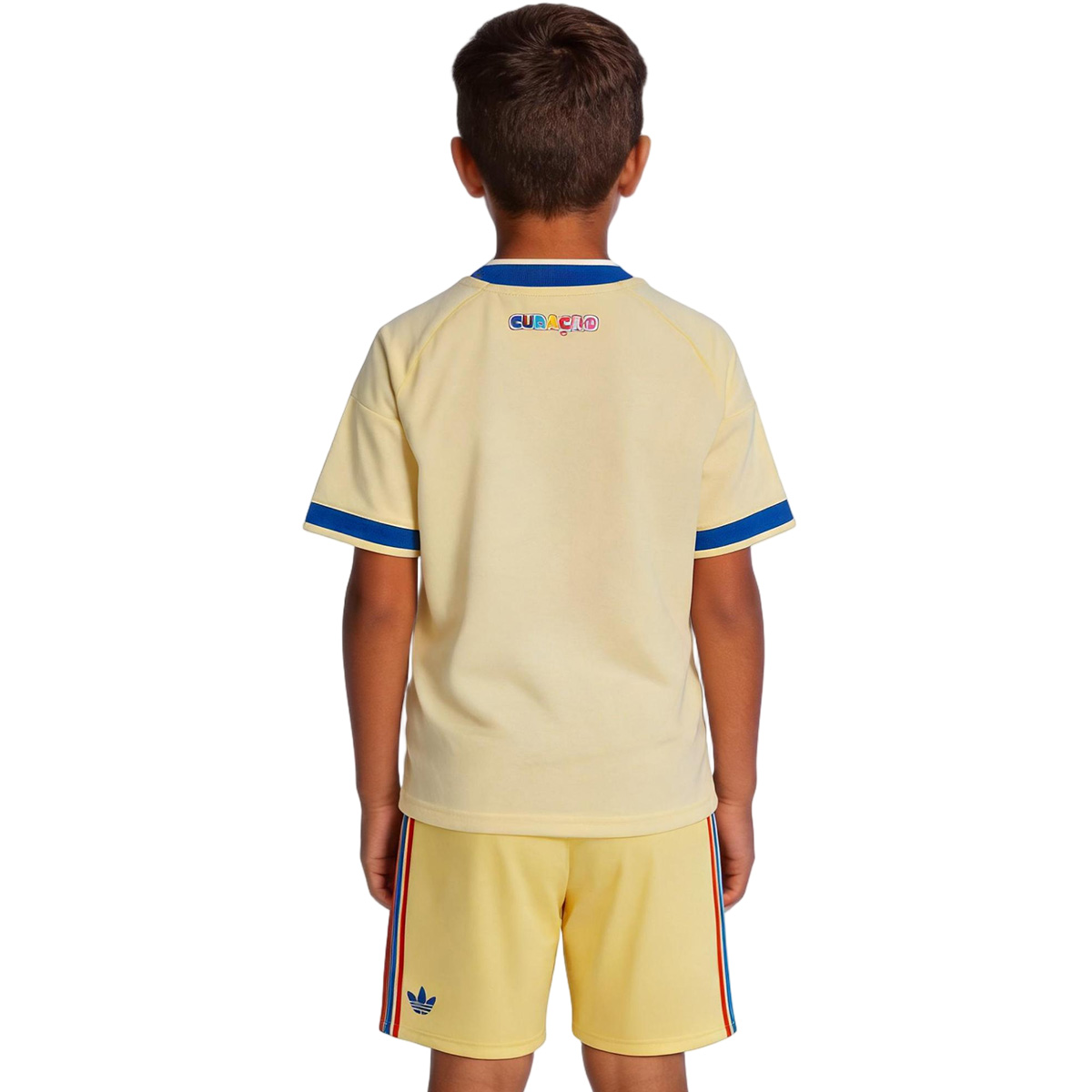 Kids Curaçao Away Jersey Kit World Cup 2026 (back view)