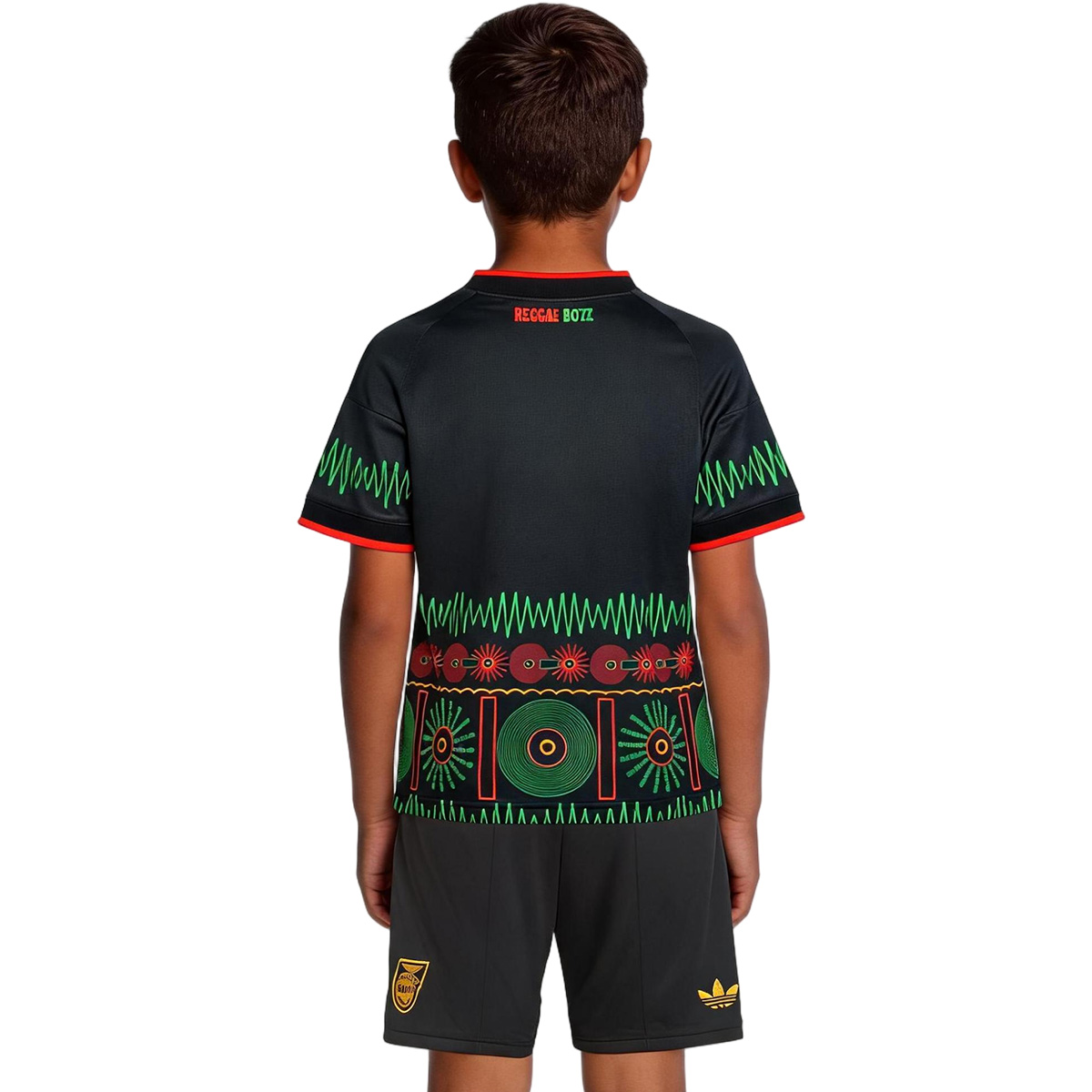 Kids Jamaica Away Jersey Kit World Cup 2026 (back view)