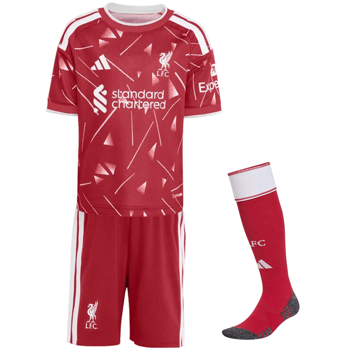 Kids Liverpool Home Jersey Full Kit 2026/27 (back view)