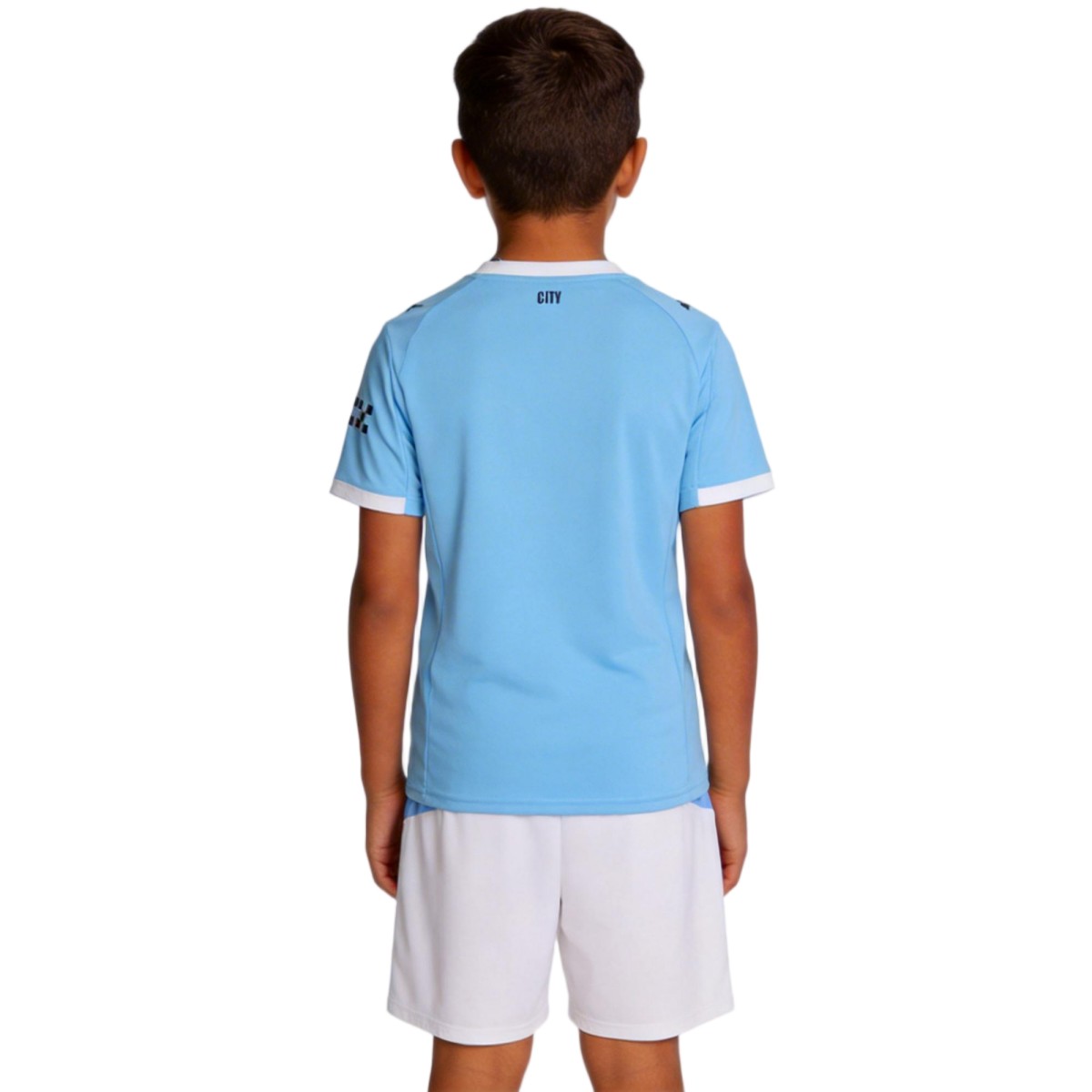 Kids Manchester City Home Jersey 2025/26 (back view)