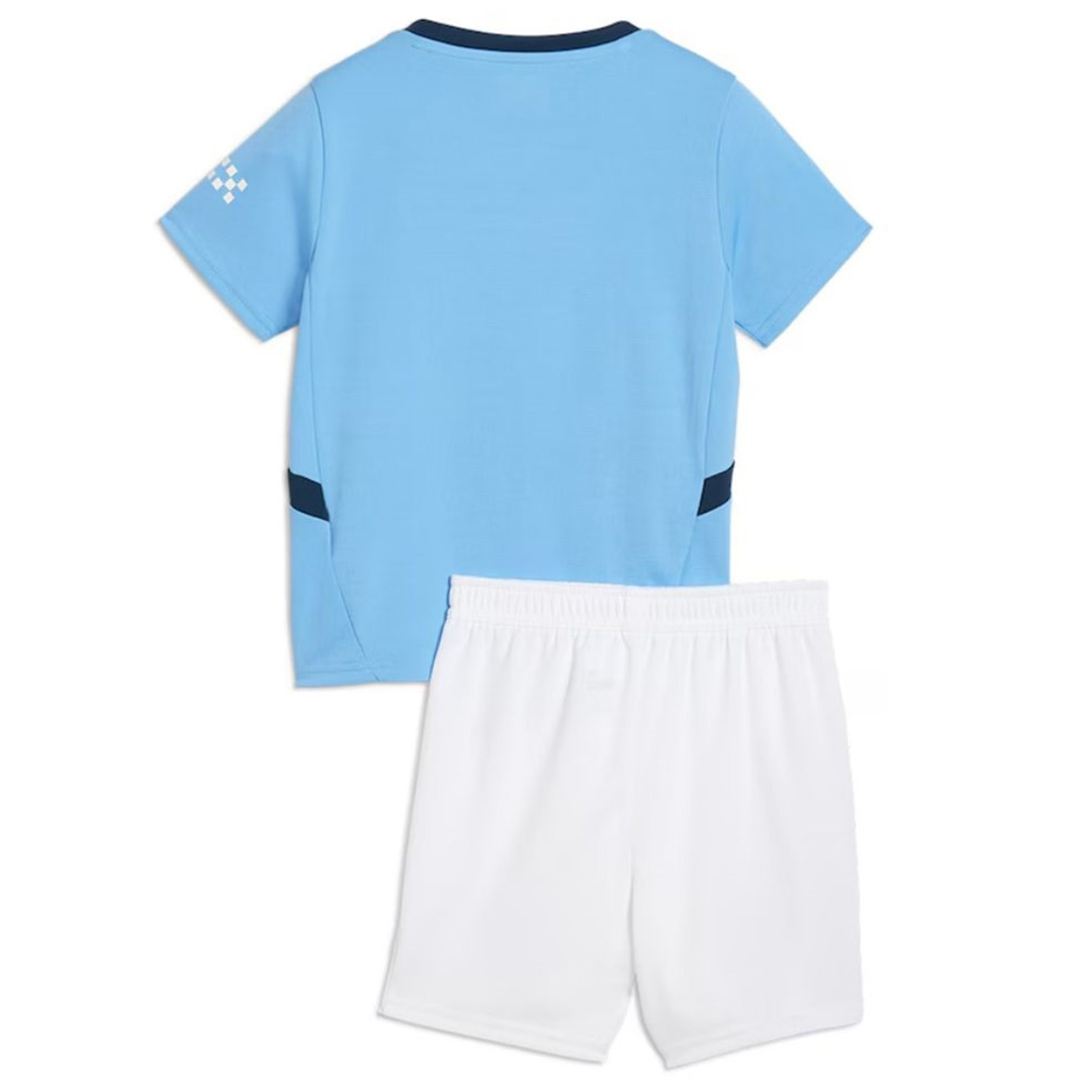 Kids Manchester City Home Jersey Kit 2024/25 (back view)