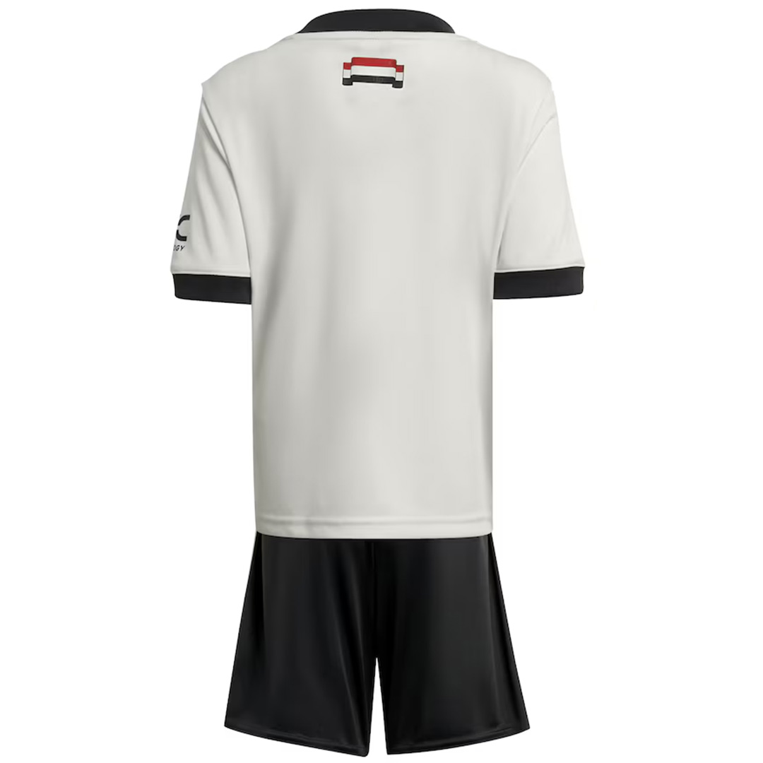 Kids Manchester United Third Kit 2024/25 (back view)