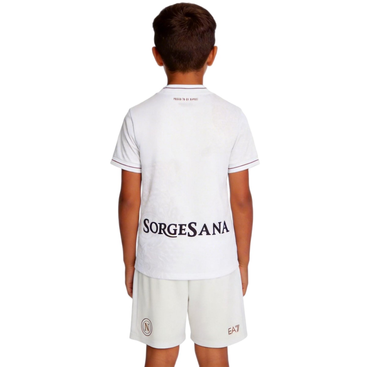 Kids Napoli Away Jersey Kit 2025/26 (back view)