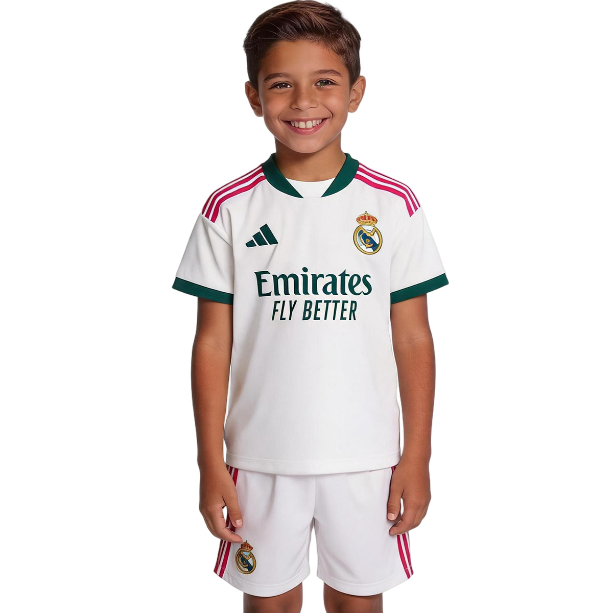 Kids Real Madrid Home Jersey Kit 2026/27