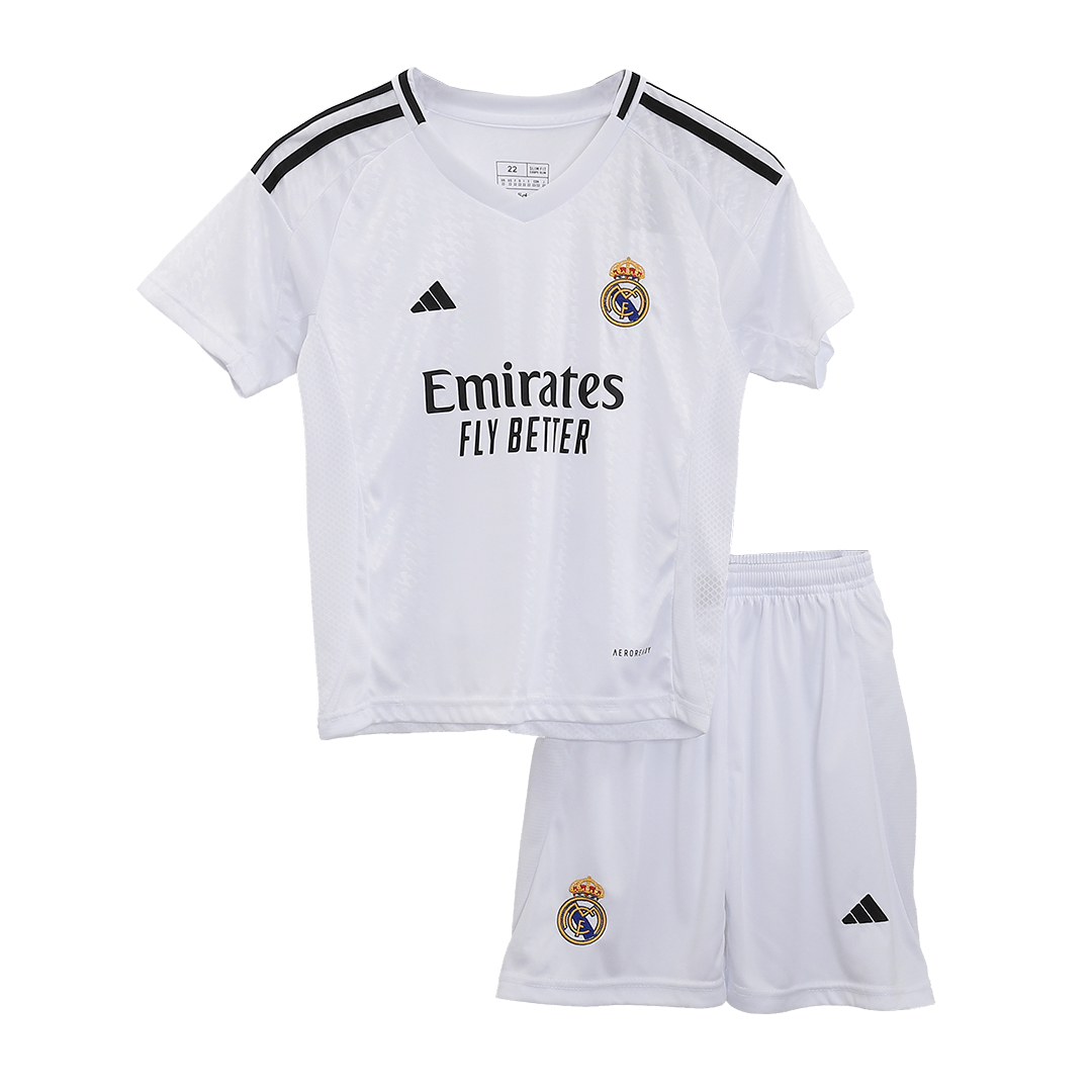 Kids Real Madrid Home Kit 2024/25 (back view)