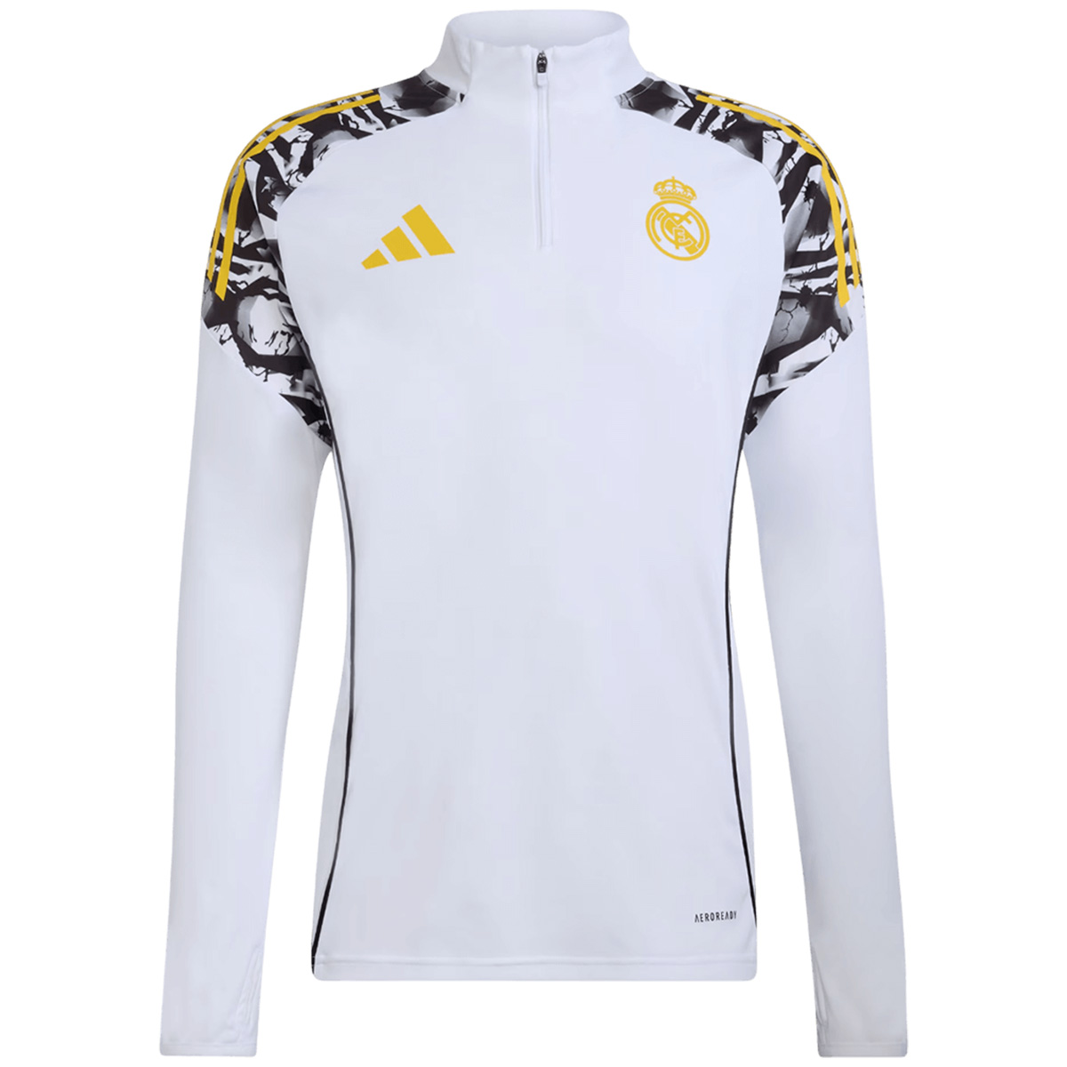 Kids Real Madrid x Marvel Zipper Sweatshirt Kit(Top+Pants) White 205/26 2025/26 (back view)