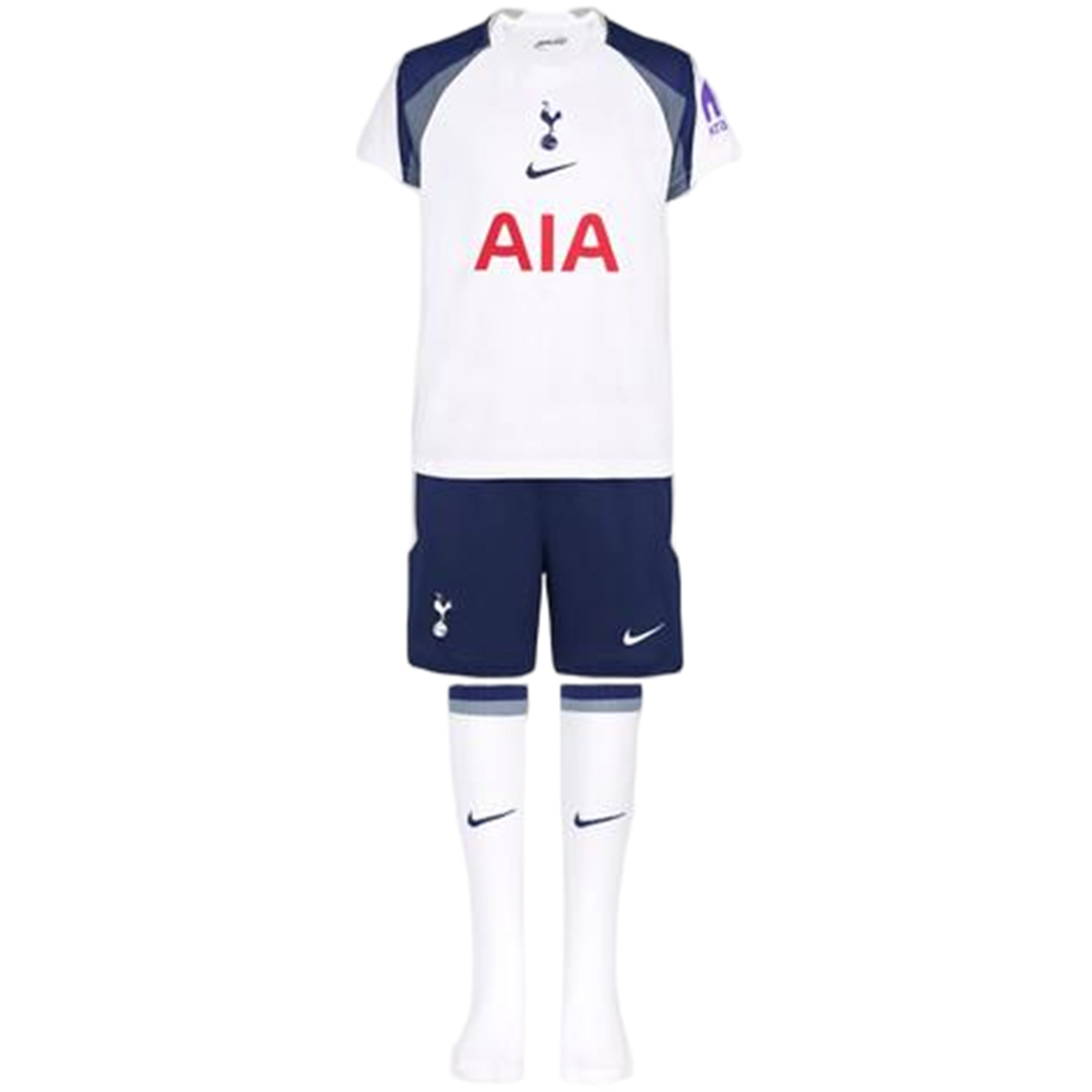 Kids Tottenham Hotspur Home Jersey Full Kit 2025/26 (back view)