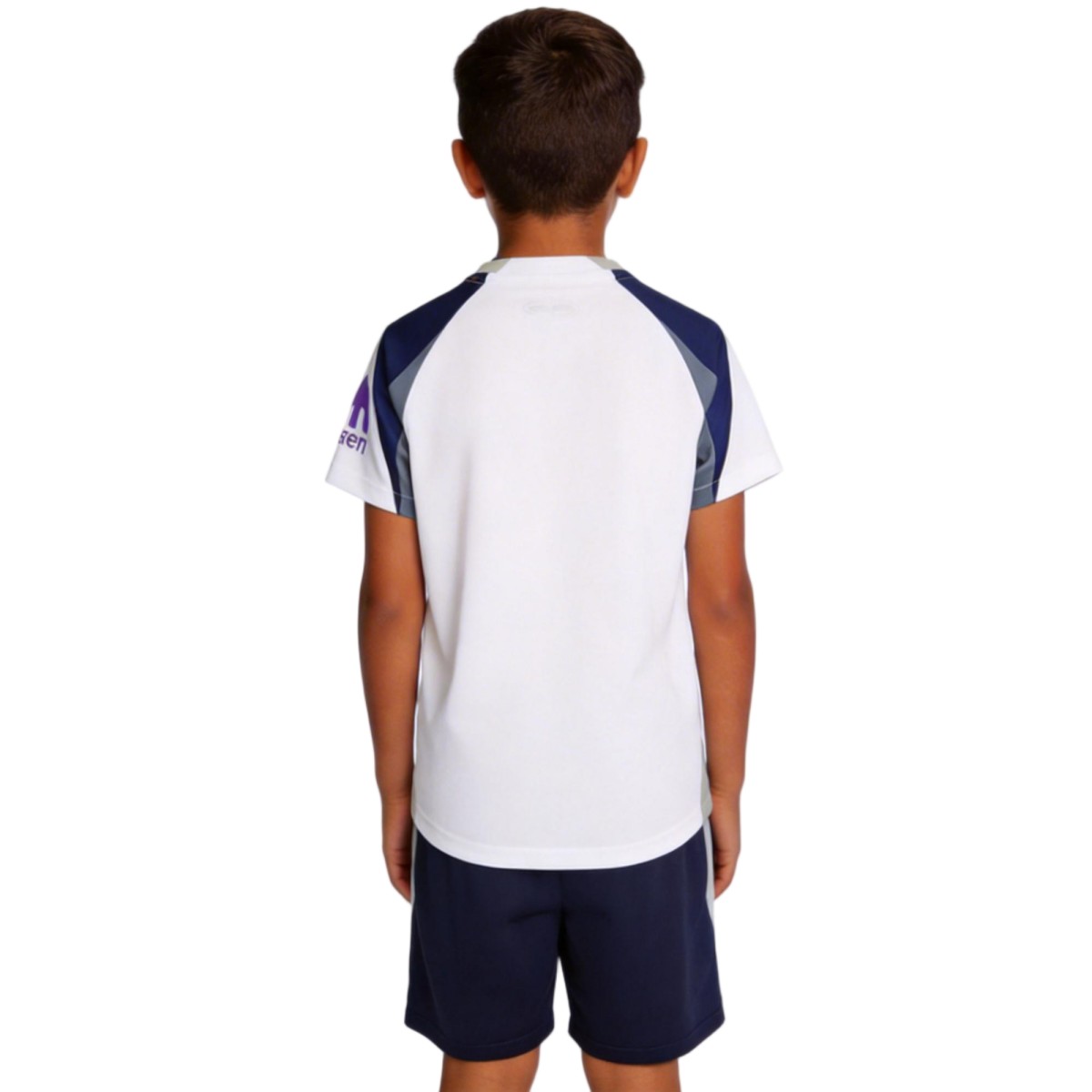 Kids Tottenham Hotspur Home Jersey Kit 2025/26 (back view)