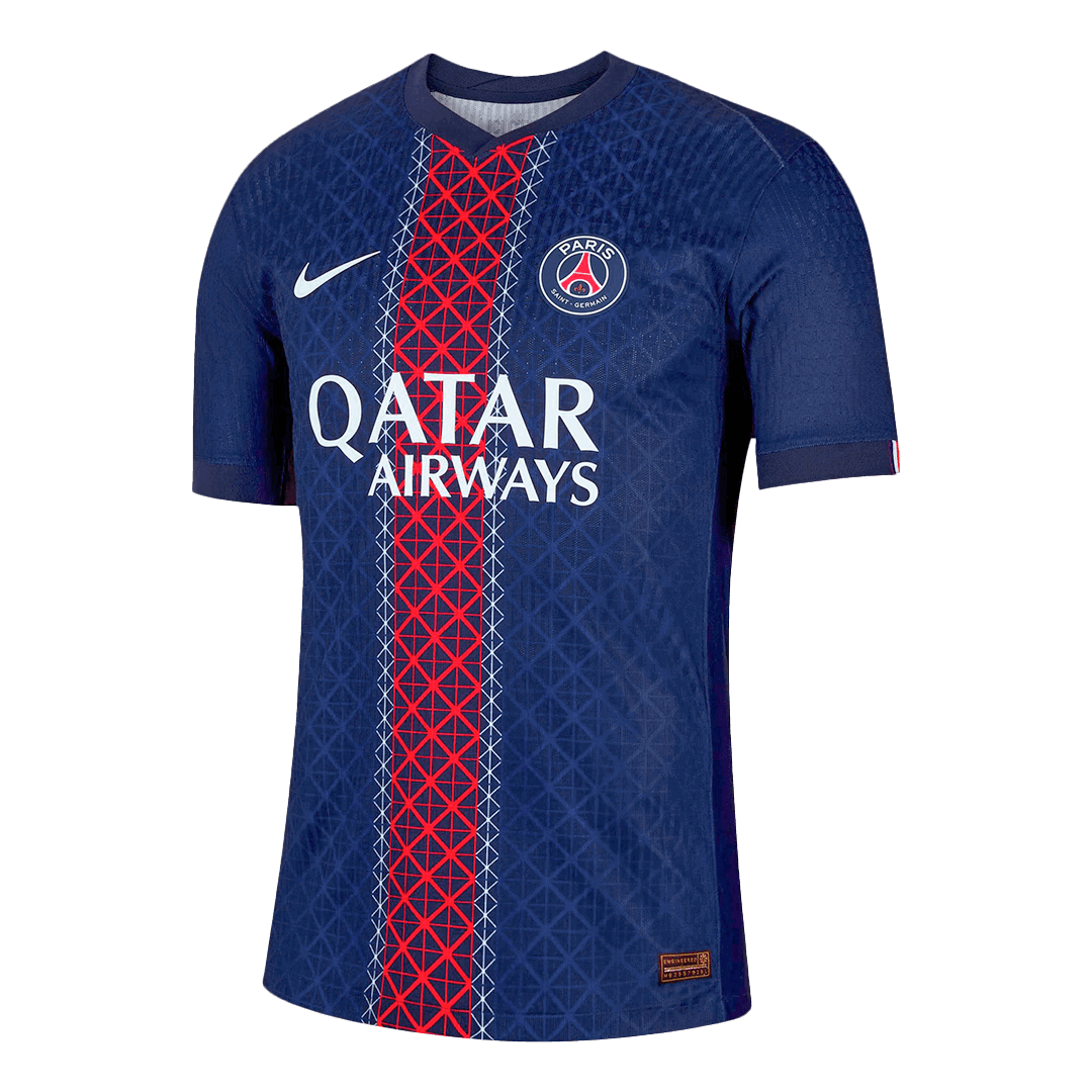 KVARATSKHELIA #7 PSG Home Match Jersey Player Version 2025/26 (back view)