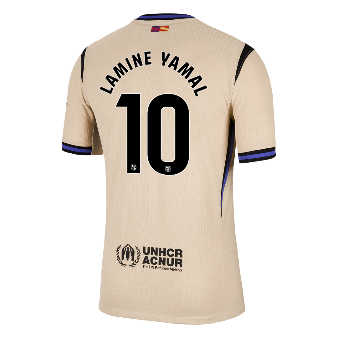 LAMINE YAMAL #10 Barcelona Away Match Jersey Player Version 2025/26 (back view)