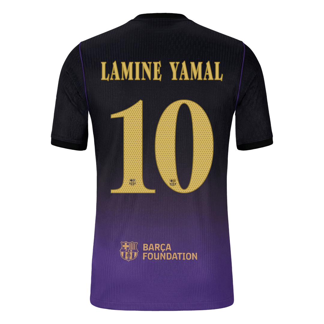 LAMINE YAMAL #10 Barcelona Away Match Jersey Player Version 2026/27 (back view)