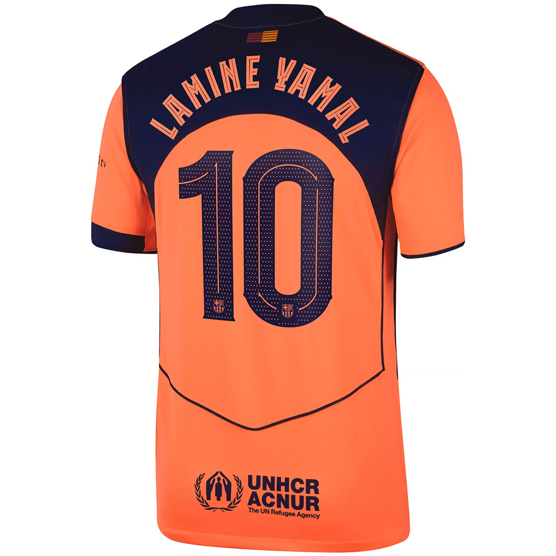 Lamine Yamal #10 Barcelona Third Jersey 2025/26 - UCL (back view)