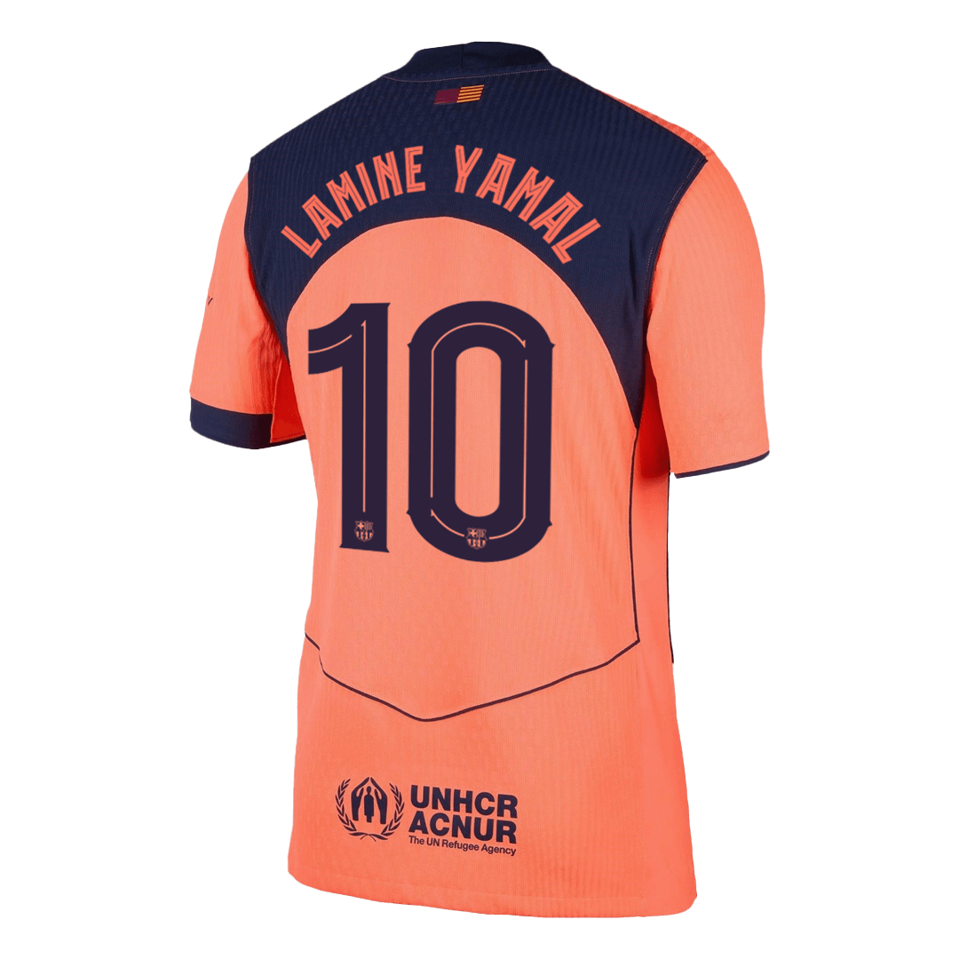 LAMINE YAMAL #10 Barcelona Third Match Jersey Player Version 2025/26 - UCL (back view)