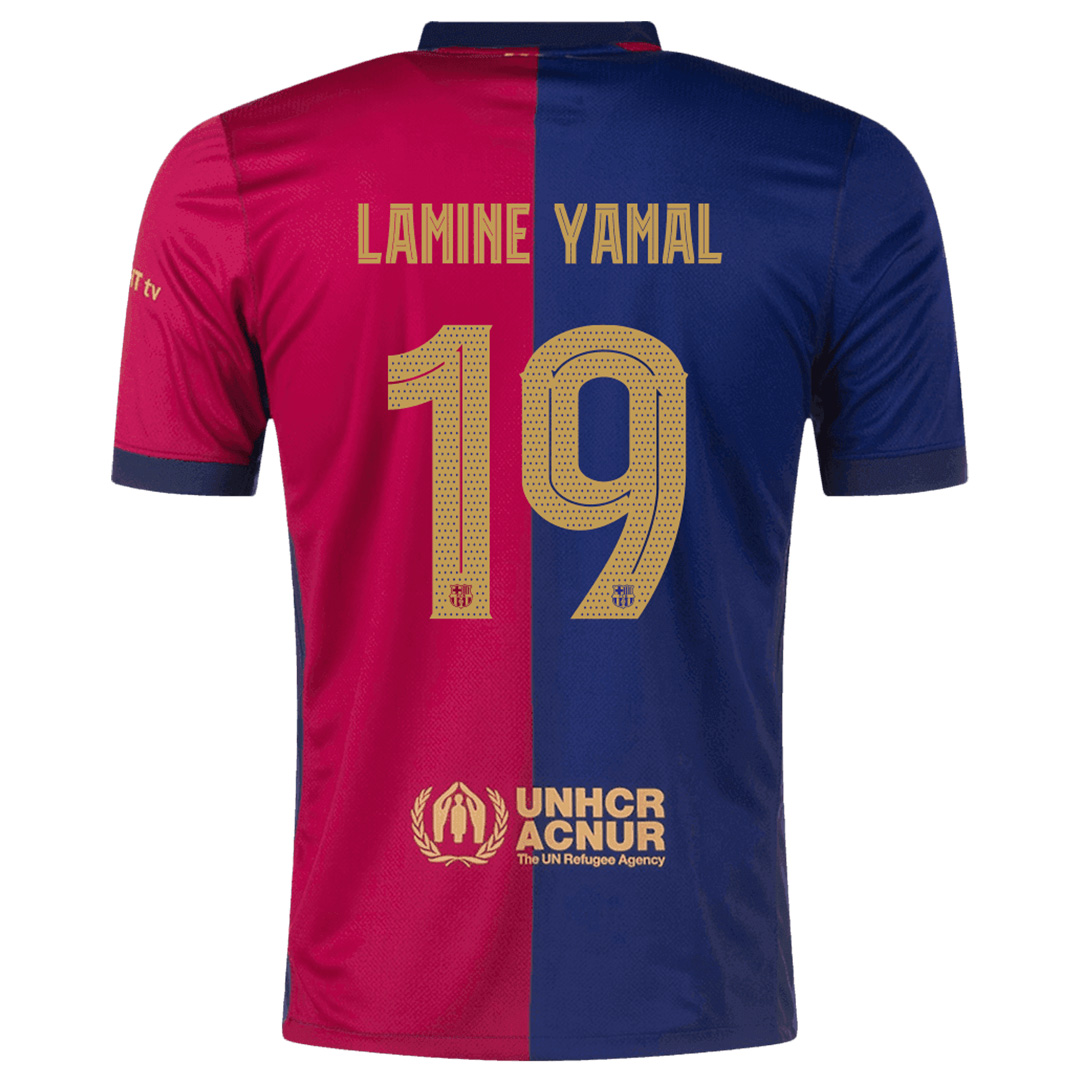 LAMINE YAMAL #19 Barcelona Home Jersey - UCL Font 2024/25