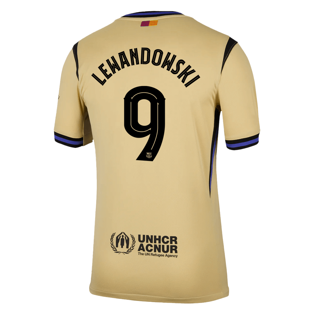 LEWANDOWSKI #9 Barcelona Away Jersey 2025/26 - UCL (back view)