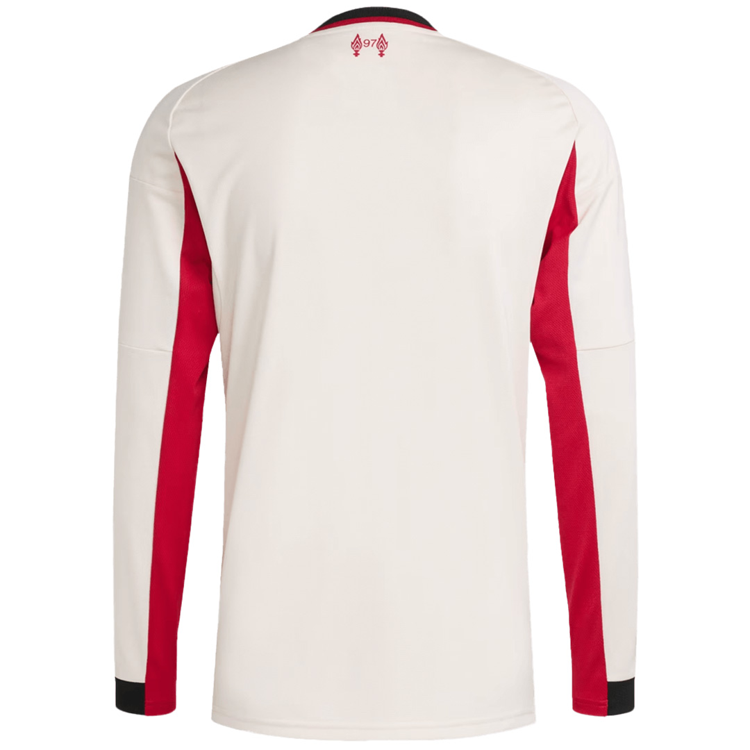 Liverpool Away Long Sleeve Jersey 2025/26 (back view)
