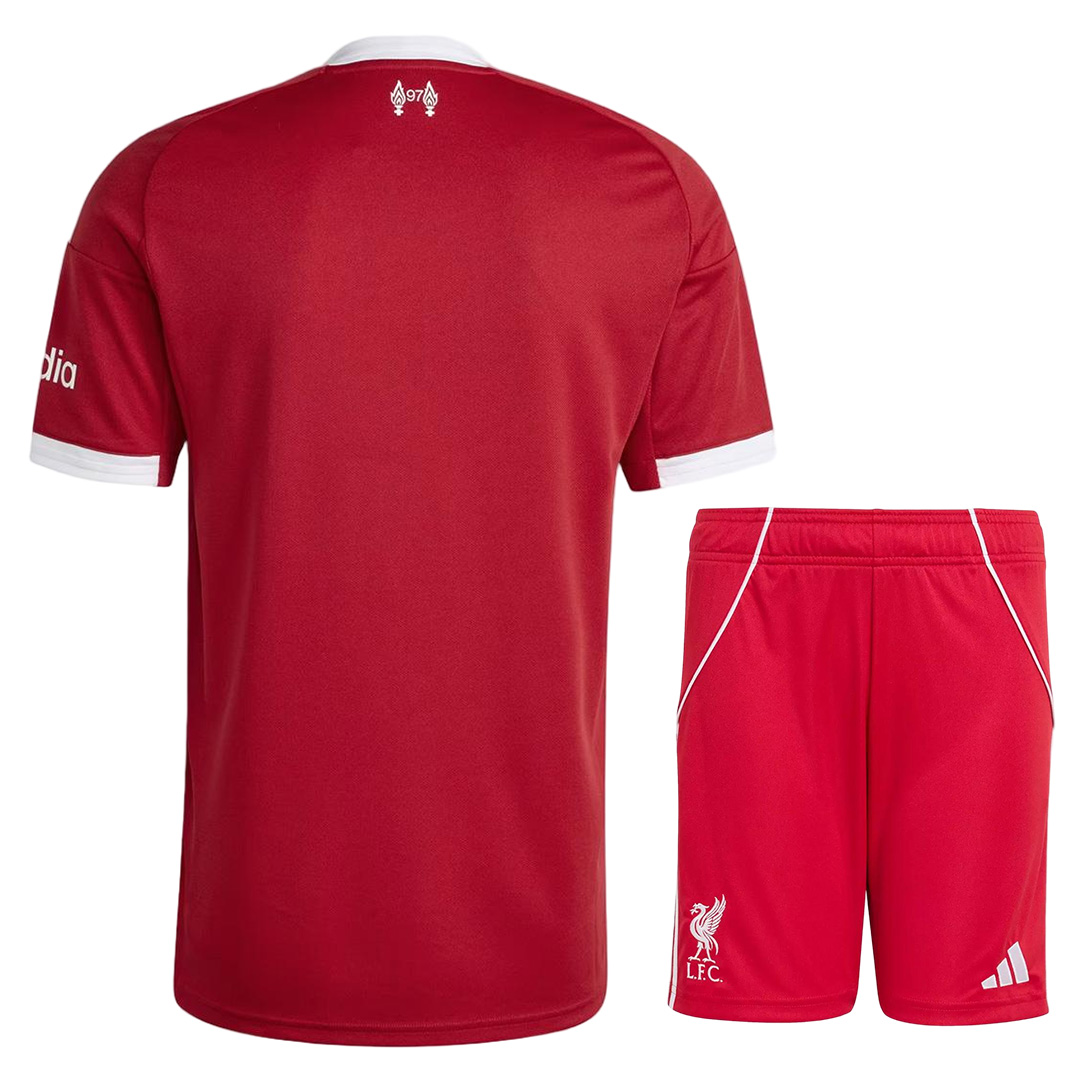 Liverpool Home Jersey Kit 2025/26 (back view)
