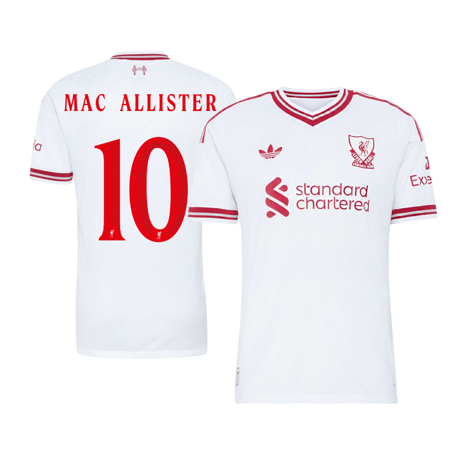 MAC ALLISTER #10 Liverpool Away Match Jersey Player Version 2026/27 - UCL Font (alternate view)