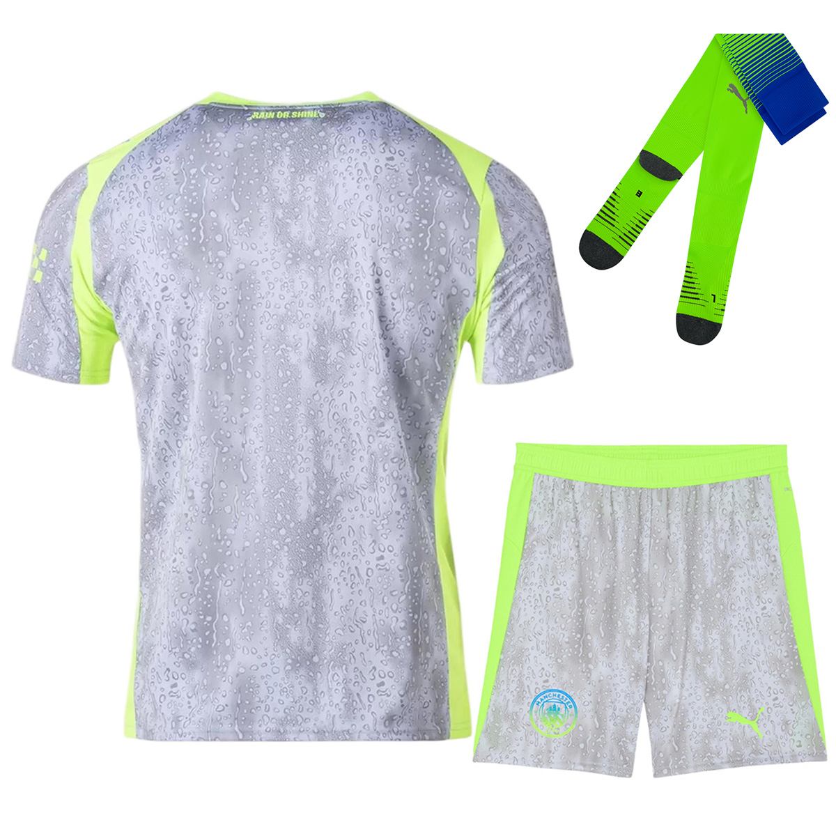 Manchester City Third Jersey Full Kit 2025/26 (back view)