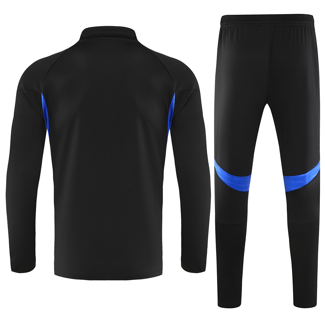 Manchester United 1/4 Zipper Sweat Kit(Top+Pants) Black 2025/26 (back view)