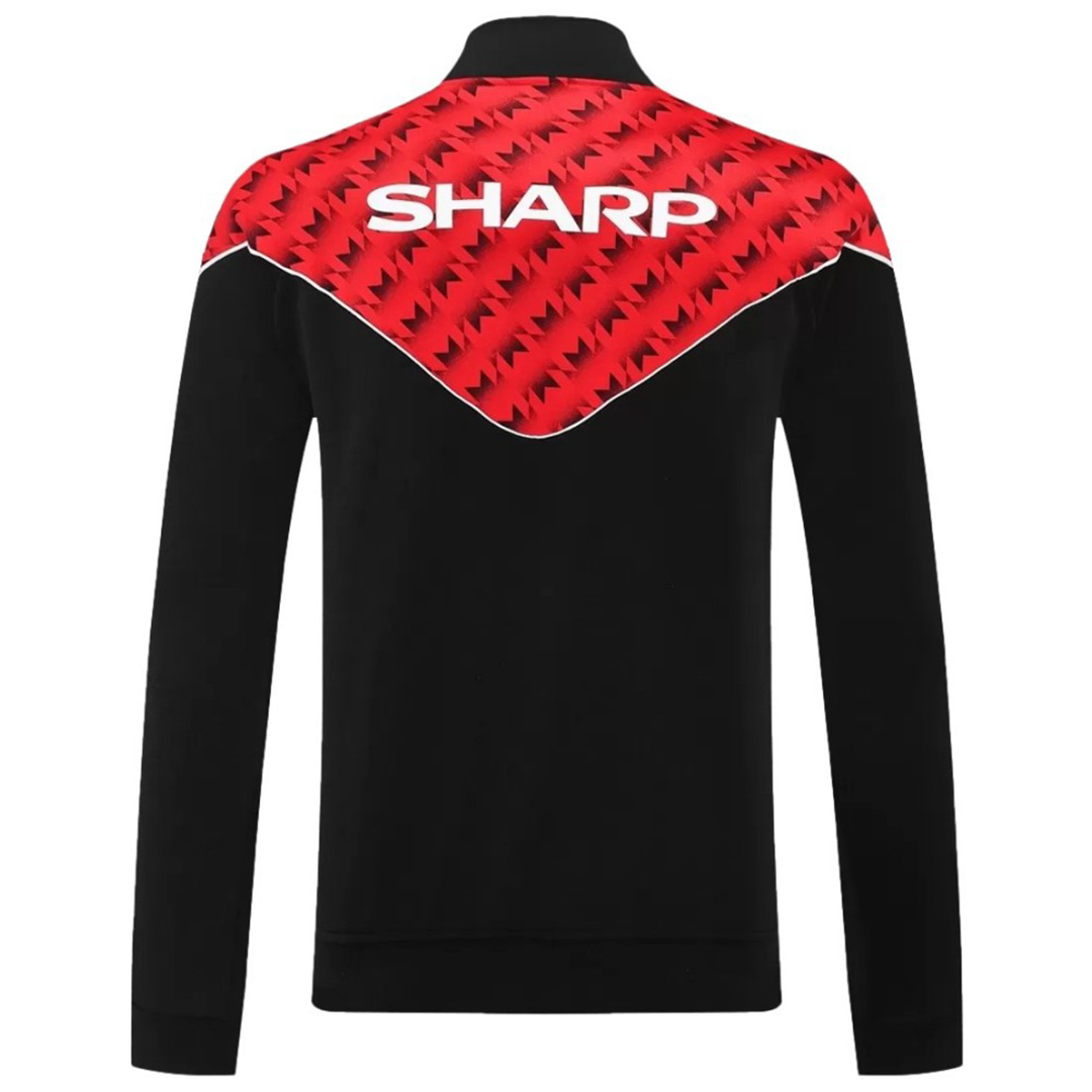 Manchester United Anthem Jacket Red & Black 2025/26 (back view)