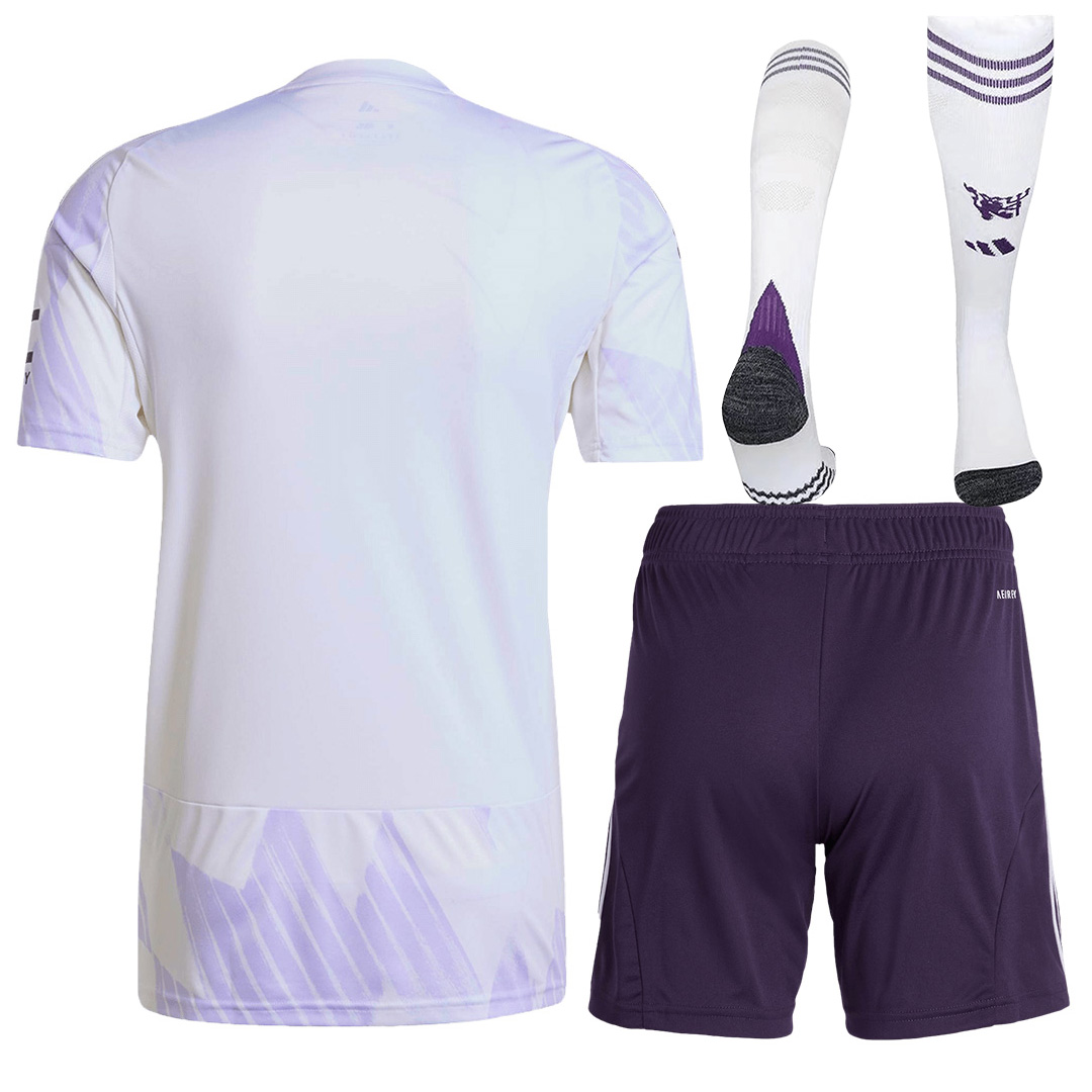 Manchester United Away Jersey Full Kit 2025/26 (back view)