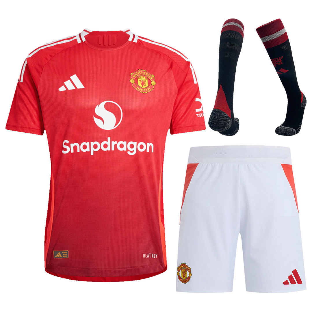Manchester United Home Match Full Kit Player Version 2024/25
