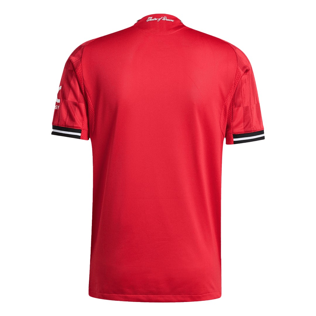 Manchester United Home Match Jersey Player Version 2025/26 (back view)