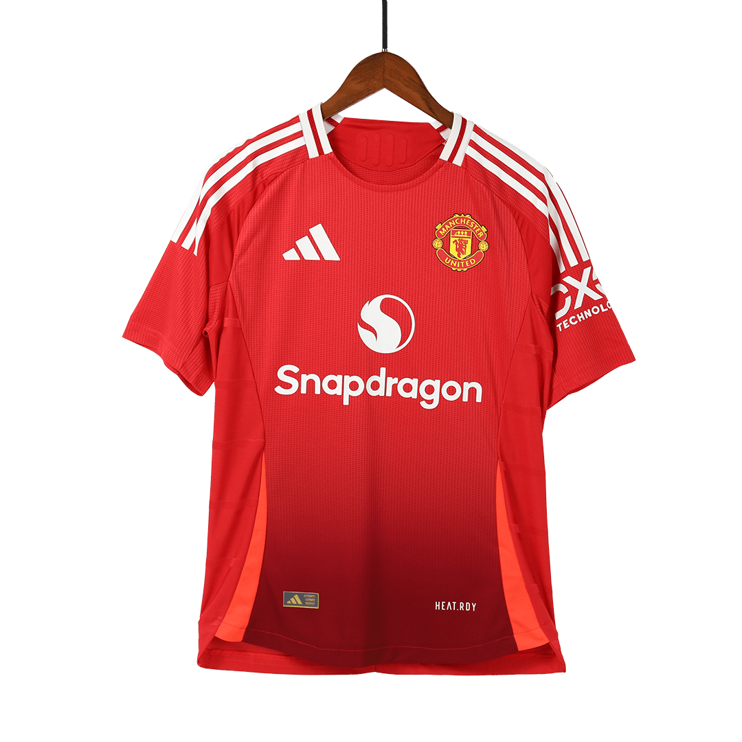 Manchester United Home Match Kit Player Version 2024/25 (back view)
