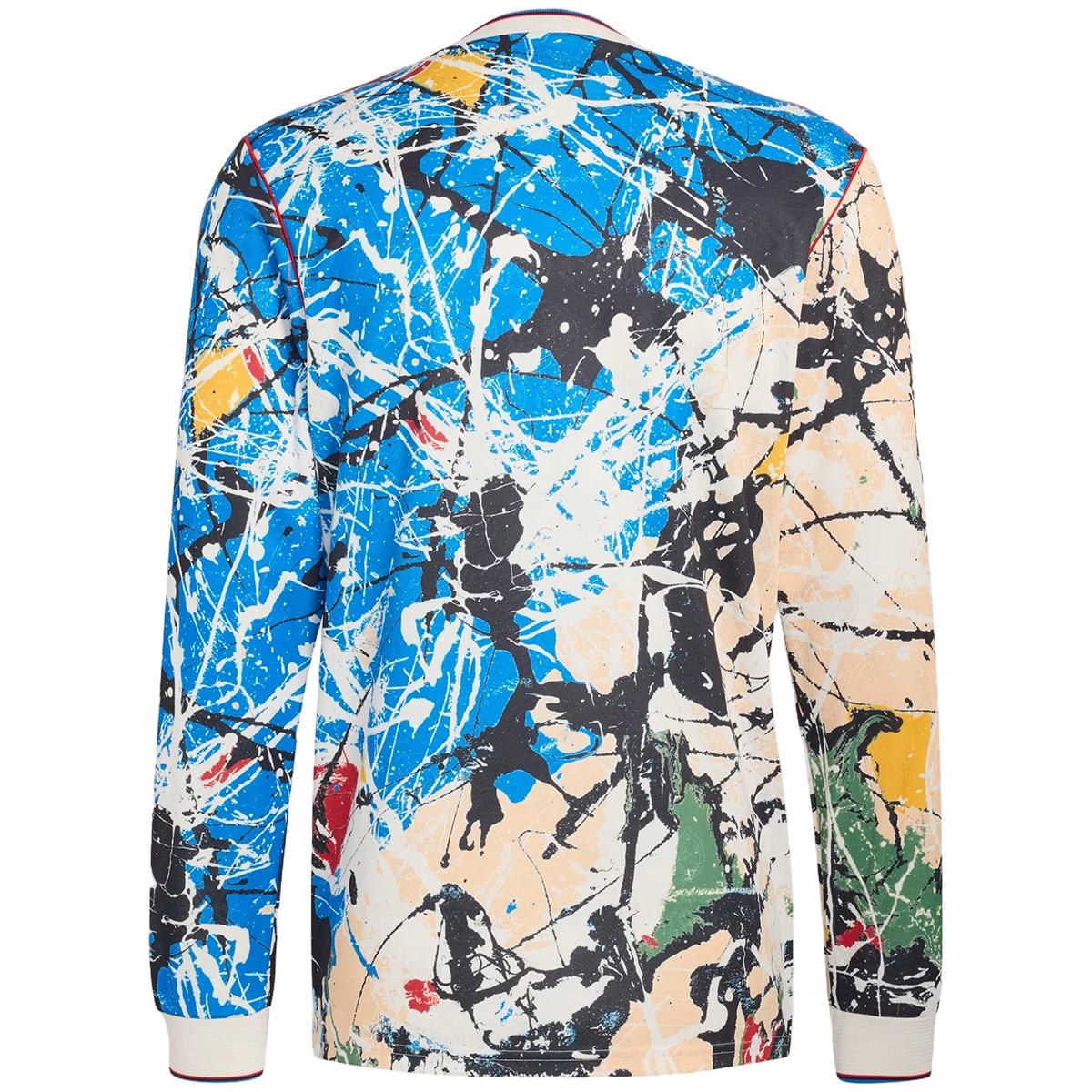 Manchester United Stone Roses Long Sleeve Jersey 2025/26 (back view)