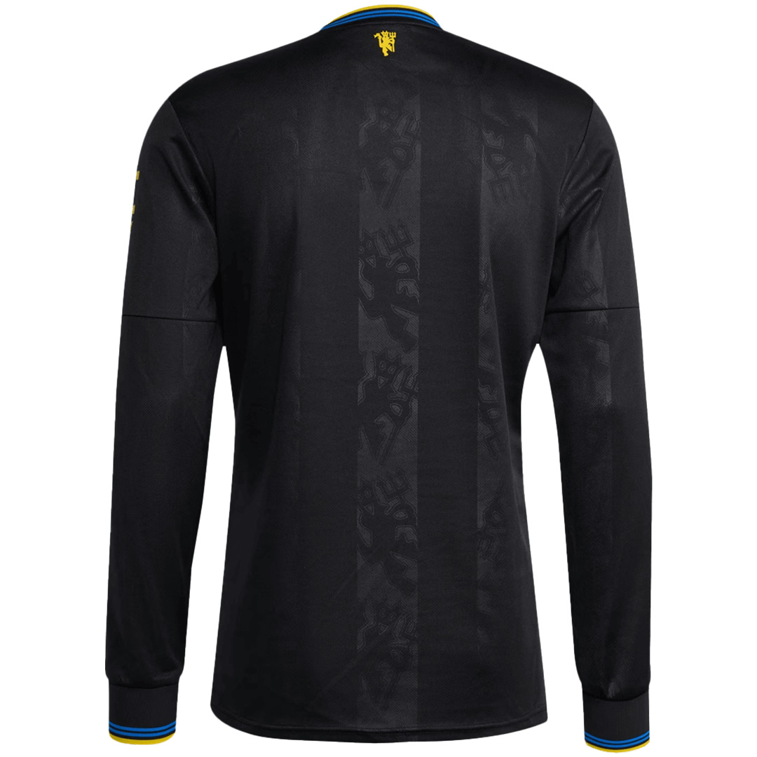 Manchester United Third Long Sleeve Jersey 2025/26 (back view)